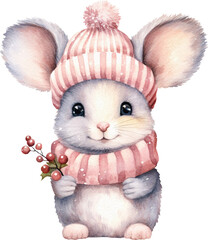 Poster - Whimsical mouse character illustration created with Generative AI technology