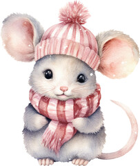 Poster - Whimsical mouse character illustration created with Generative AI technology