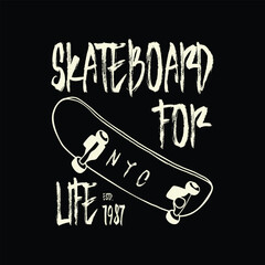 Wall Mural - Skateboard Illustration typography for t shirt, poster, logo, sticker, or apparel merchandise