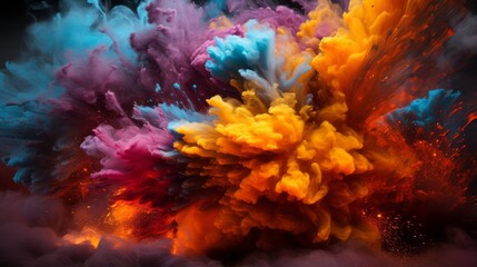 Canvas Print - holi celebration Festival of Colours