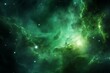 Stunning green space nebula. Provided by NASA. Generative AI