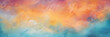 painting of a colorful sky with clouds and a plane in the sky Generative AI