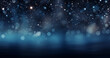 Sparkling Blue Wonderland, Abstract Festive Background for Christmas