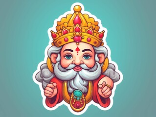 sticker of lord brahma, generative ai