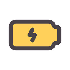 Sticker - charging flat line icon