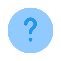 Sticker - question flat icon