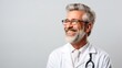 © WS Studio 1985 - A happy adult doctor poses and beams for the medical. generative ai