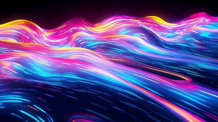Aufkleber - A abstract blue and white background with wavy lines