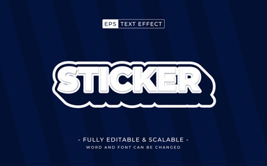 Poster - Sticker 3d editable text effect