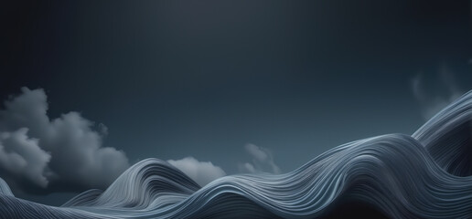 Poster - Muted Blue-Gray Abstract Backdrop, Copyspace for Design, Minimalist Wallpaper..