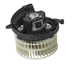 Sticker - Heater fan - spare part and element of car air conditioning system on white isolated background. Auto service industry. Spare parts catalog.