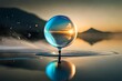 crystal ball in water