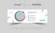 © Graphiceezy - Simple gradient color email signature colorful footer template