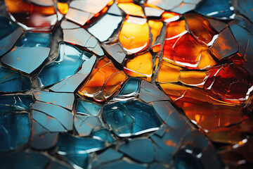 Poster - the fragmented reflections that distort and reshape reality. generative ai.
