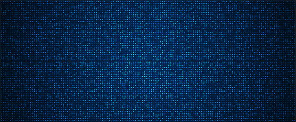 Wall Mural - Digital technology background. Digital data square blue pattern pixel background