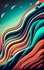 Fototapete - Modern Abstract Background High Tech illustration  