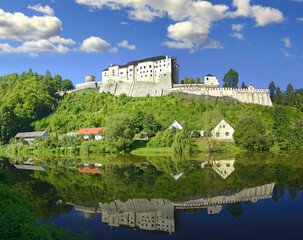 Wall Mural - Castle Cesky Sternberk (Czech Sternberk) and the Sazava River, Middle Bohemia, Czech Republic