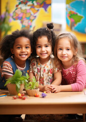 A Group of Toddlers at Nursery School