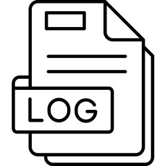 Wall Mural - Log File Format Icon