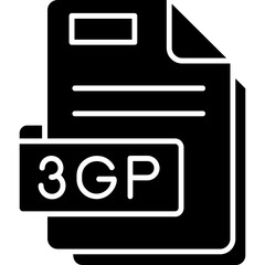 Wall Mural - 3gp File Format Icon