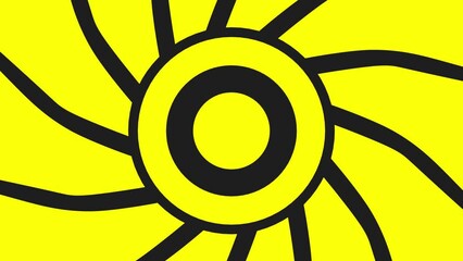 Poster - Gray yellow abstract background for intro or ending screensaver. Rendering animation.