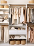 Fototapeta Mapy - big wardrobe with a lot of clothes