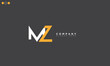MZ Alphabet letters Initials Monogram logo ZM, M and Z