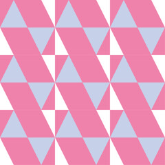 Poster - Soft pink and light lilac geometric pattern for textile design, interior design and more.