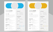 Professional & Modern Curriculum Vitae (CV) Design template , vector file layout