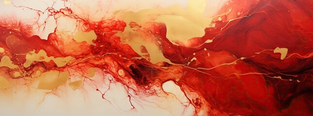 abstract paint red flames red golden flames abstract paint, in the style of poured resin, chinese new year