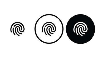 icon fingerprint black outline for web site design 
and mobile dark mode apps 
Vector illustration on a white background