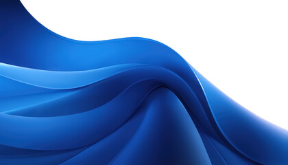 Wall Mural - 3d blue wavy shapes