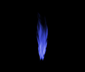 Wall Mural - blue flame, heat and light on black background with texture, pattern and burning energy. fire, fuel 