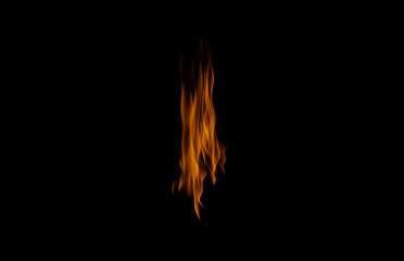 Wall Mural - orange flame, heat and energy on black background with texture, pattern and burning light. fire line