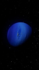 Wall Mural - Neptune planet in space. photo realistic 3d planet.