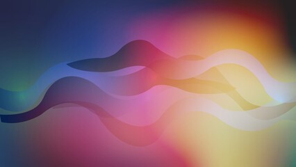 Wall Mural - Gradient color glowing beautiful wave graphics design dark illustration background.