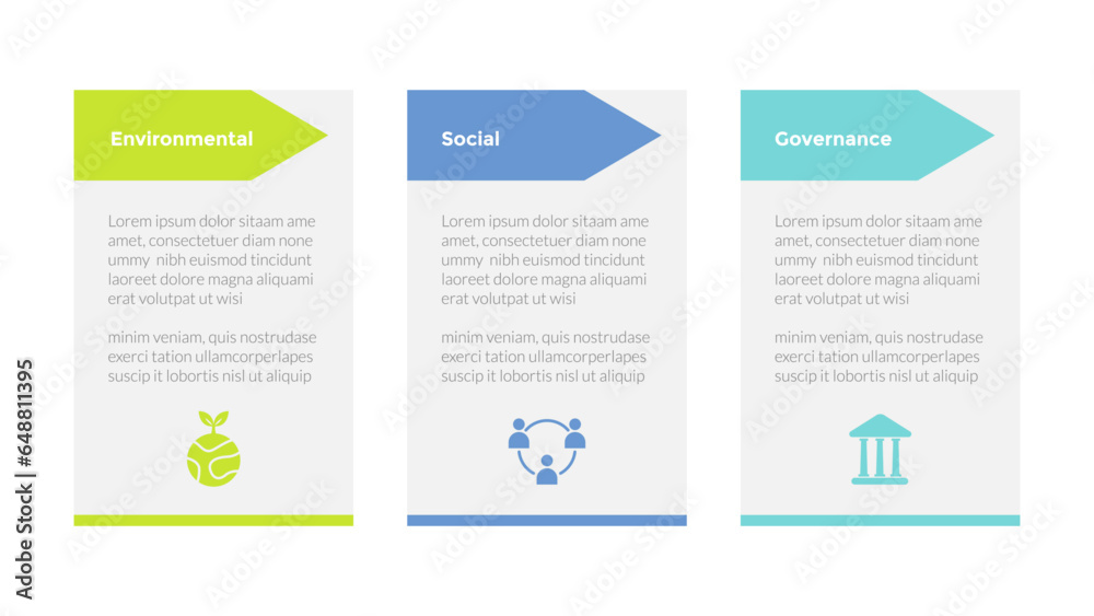 esg environmental social governance infographics template diagram with ...