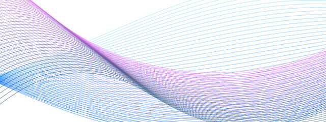 Wall Mural - Abstract colorful blue, pink blend wave lines and technology background. Modern colorful flowing wave lines and glowing moving lines. Futuristic technology and sound wave lines background.
