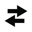 symbol icon of two opposing arrows representing transfer for business office and web