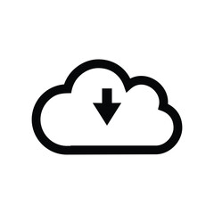 cloud storage download icon design for business web and corporate office