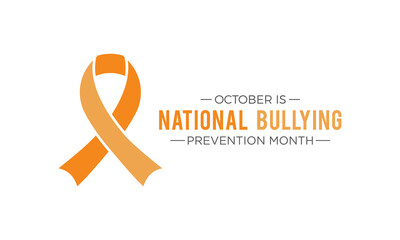 Sticker - National bullying prevention month is observed every year in october. October is national bully awareness month. Vector template for banner, greeting card, poster with background. Vector illustration.