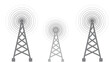radio tower mast network vector flat design.