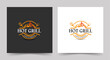 © GRAPHICS WORLD - BBQ and grill emblem set. Barbecue labels, badges and design elements for restaurant menu