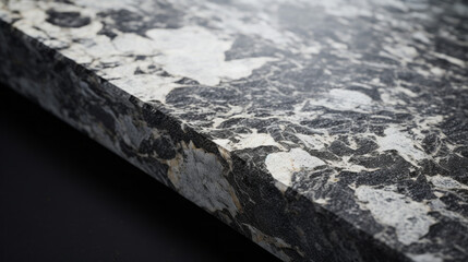 Canvas Print - A close-up of the texture and pattern of a piece of granite