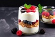 yogurt granola jam and fresh berries