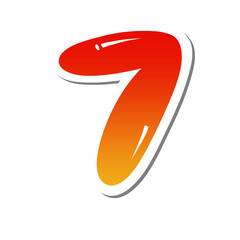 Leinwandbilder - Red Number, 3D number font