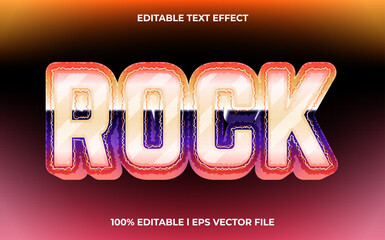Poster - Rock text effect editable video cover and banner text style, 3d typography template