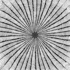 Aufkleber - Circular starburst explosion texture. Distressed uneven grunge background. Abstract vector illustration. Overlay to create interesting effect and depth. Isolated on white background.