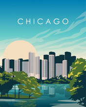 Chicago Travel Poster.