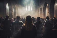 spiritual unity as believers gather in prayer, Generative AI